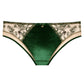 Samanta Ola Malachite Velvet Sheer Embroidered Brief Panty-4