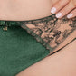Samanta Ola Malachite Velvet Sheer Embroidered Brief Panty-2