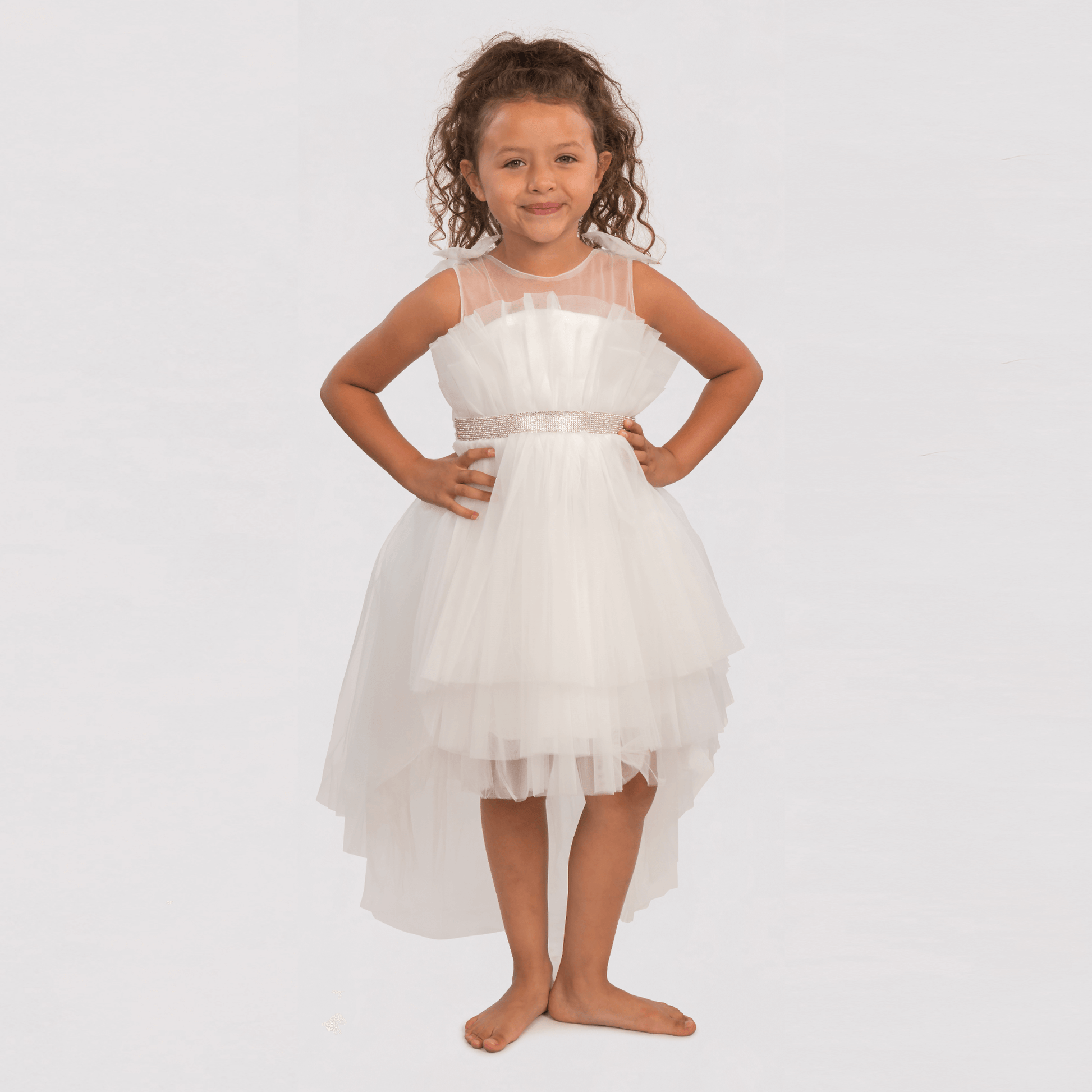 Brianna Blue Girls Formal Dress - Farnelli