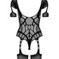 Obsessive Luscious Crotchless Garter Bodysuit