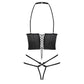 Obsessive Delishya Black Open Cup Corset & String-3