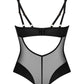 Crotchless Mesh Black Teddy: Obsessive Lingerie Ultimate Allure-3