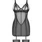 Obsessive Nuites Sheer Mesh Chemise String Set