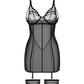 Obsessive Nuites Sheer Mesh Chemise String Set