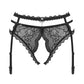 Obsessive Pearlove Open Crotch Lace Garter Panty