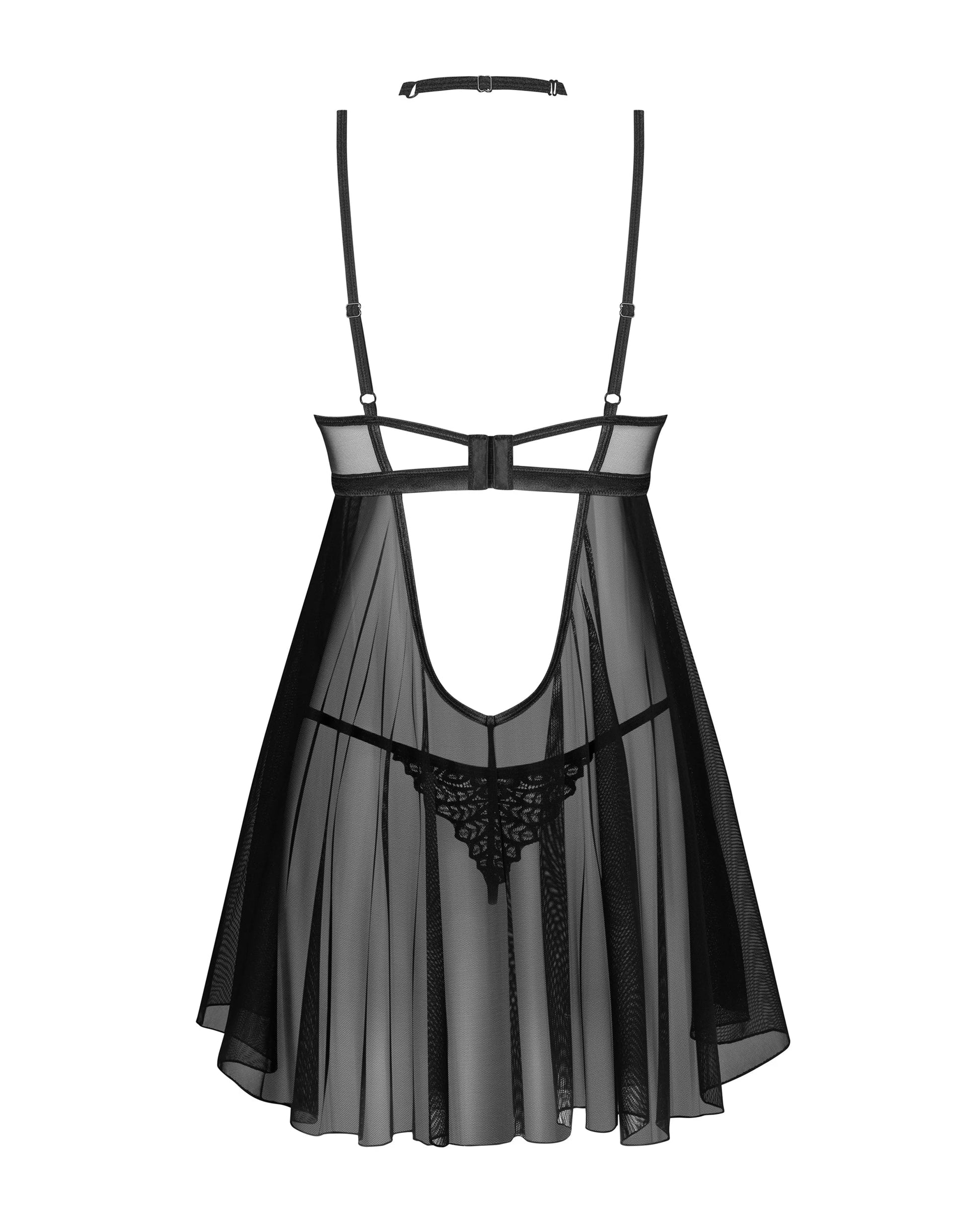 Obsessive Donarella Sheer Mesh Babydoll & String Panty-3