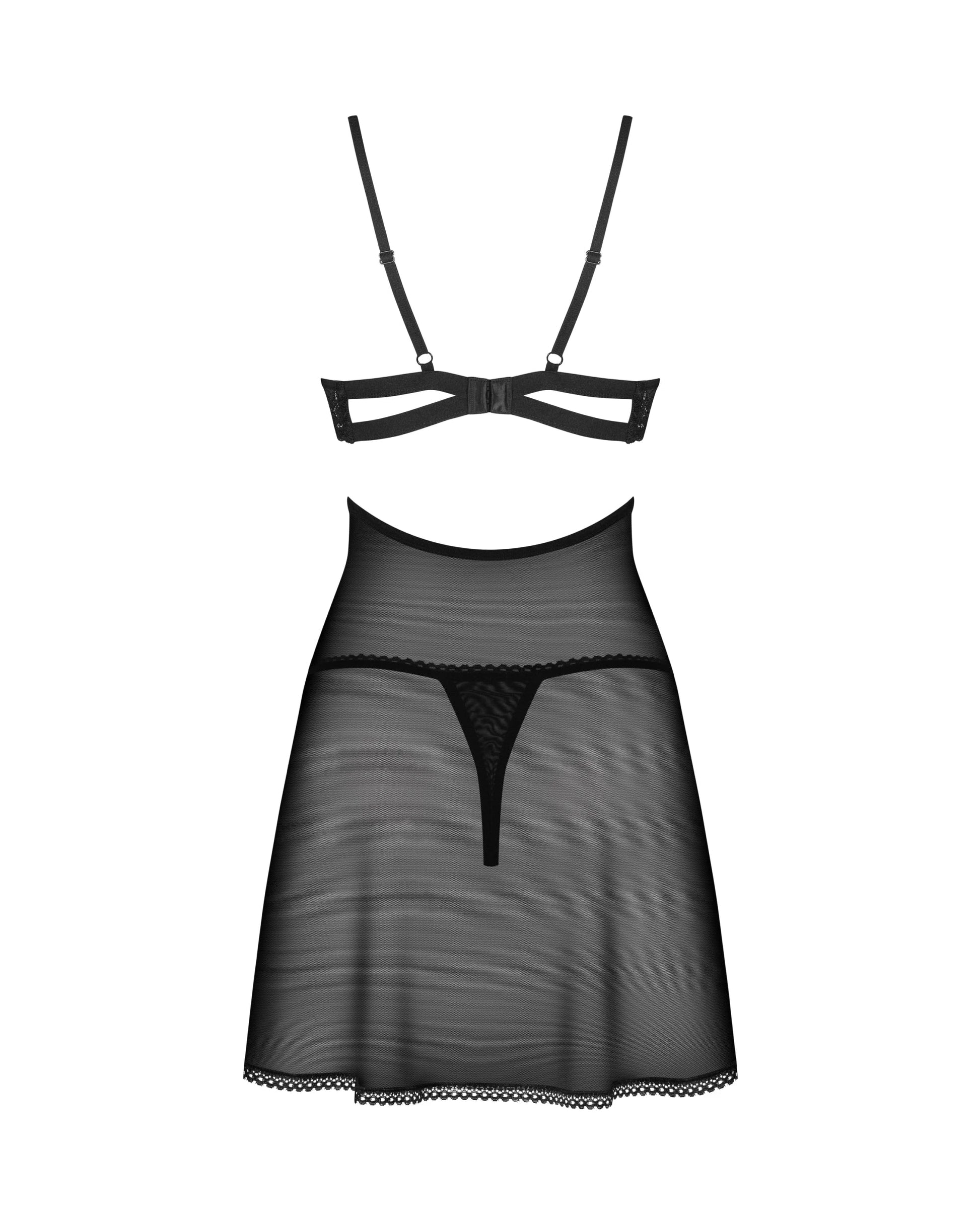 Obsessive Nutris Sheer Lace Babydoll Set-3