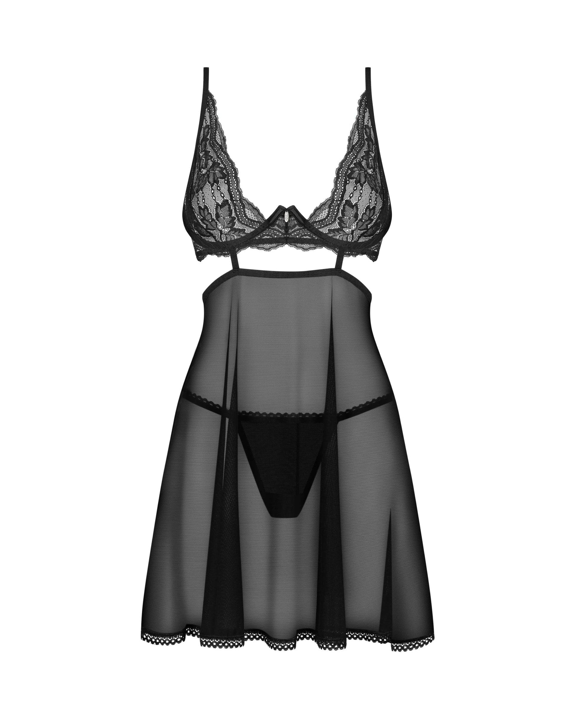 Obsessive Nutris Sheer Lace Babydoll Set-2