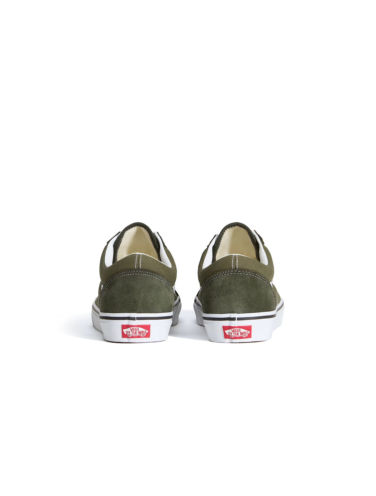 Vans Big Kids Old Skool shoes in obsidian and fern green with signature side stripe