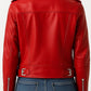 Olivia Leather Red Jacket – Women’s Premium Red Leather Jacket