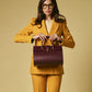 Oriana (eggplant) - Italian calf leather women's handbag (with shoulder strap)