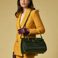 Oriana (green) - Italian calf leather women's handbag (with shoulder strap)