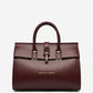 Oriana (eggplant) - Italian calf leather women's handbag (with shoulder strap)