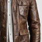 Oscar Leather Brown Jacket - Men Leather Jacket Brown