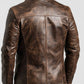 Oscar Leather Brown Jacket - Men Leather Jacket Brown