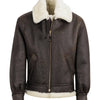 Classic Brown Sheepskin B3 Bomber Shearling Jacket - Brown