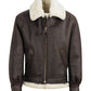 Classic Brown Sheepskin B3 Bomber Shearling Jacket