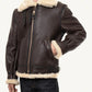 Classic Brown Sheepskin B3 Bomber Shearling Jacket