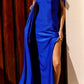 Nox Anabel P1399 Long Single Cape Sleeve Off the Shoulder Glitter Gown