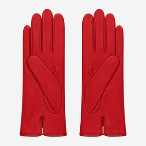 P2666 (red) - Women’s unlined Italian lambskin leather dress gloves