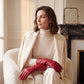 P2666 (red) - Women’s unlined Italian lambskin leather dress gloves