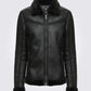 Brave Black Shearling Leather Jacket