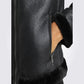 Brave Black Shearling Leather Jacket