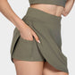 Trophy Yoga built-in pocket tennis skort with athletic design, made in the USA, featuring a comfortable fit and functional pocket.