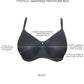 Pearl Minimizer Full Bust Padded Bra - Black