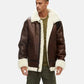 Classic Brown Sheepskin B3 Bomber Shearling Jacket