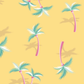 Miami Palm Tree Yellow Zippered Romper