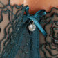 Gorteks Pamela Pine Green Sheer Mesh Balconette Bra-2