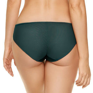 Gorteks Pamela Pine Green Semi Sheer Low Rise Bikini Panty-1
