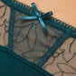 Gorteks Pamela Pine Green Semi Sheer Low Rise Bikini Panty