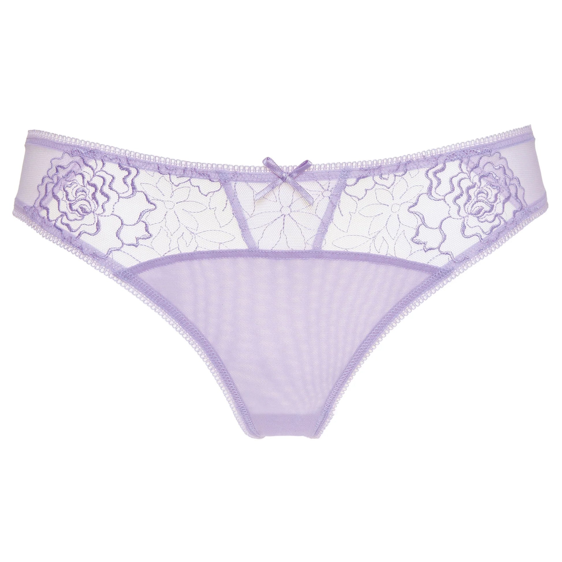 Semi Sheer Thong Panty Pamela Lavender-4
