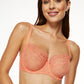 Gorteks Pamela Peach Sheer Mesh Balconette Bra