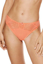 Semi Sheer Thong Panty Pamela Peach-0