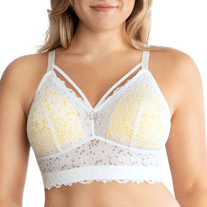 Mia Wire-Free Full Bust Bralette - Pearl White