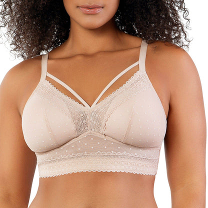 Mia Wire-Free Full Bust Padded Bralette - Cameo Rose