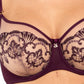 Sheer Mesh Embroidered Full Figure Bra Perla Aubergine-2