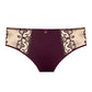 Samanta Perla Aubergine Sheer Mesh Tulle Embroidered Brief Panty-3