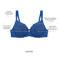 Charlotte Full Bust Lace Unlined Bra - Sapphire