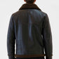Men Aviator Tobacco Brown Shearling Jacket