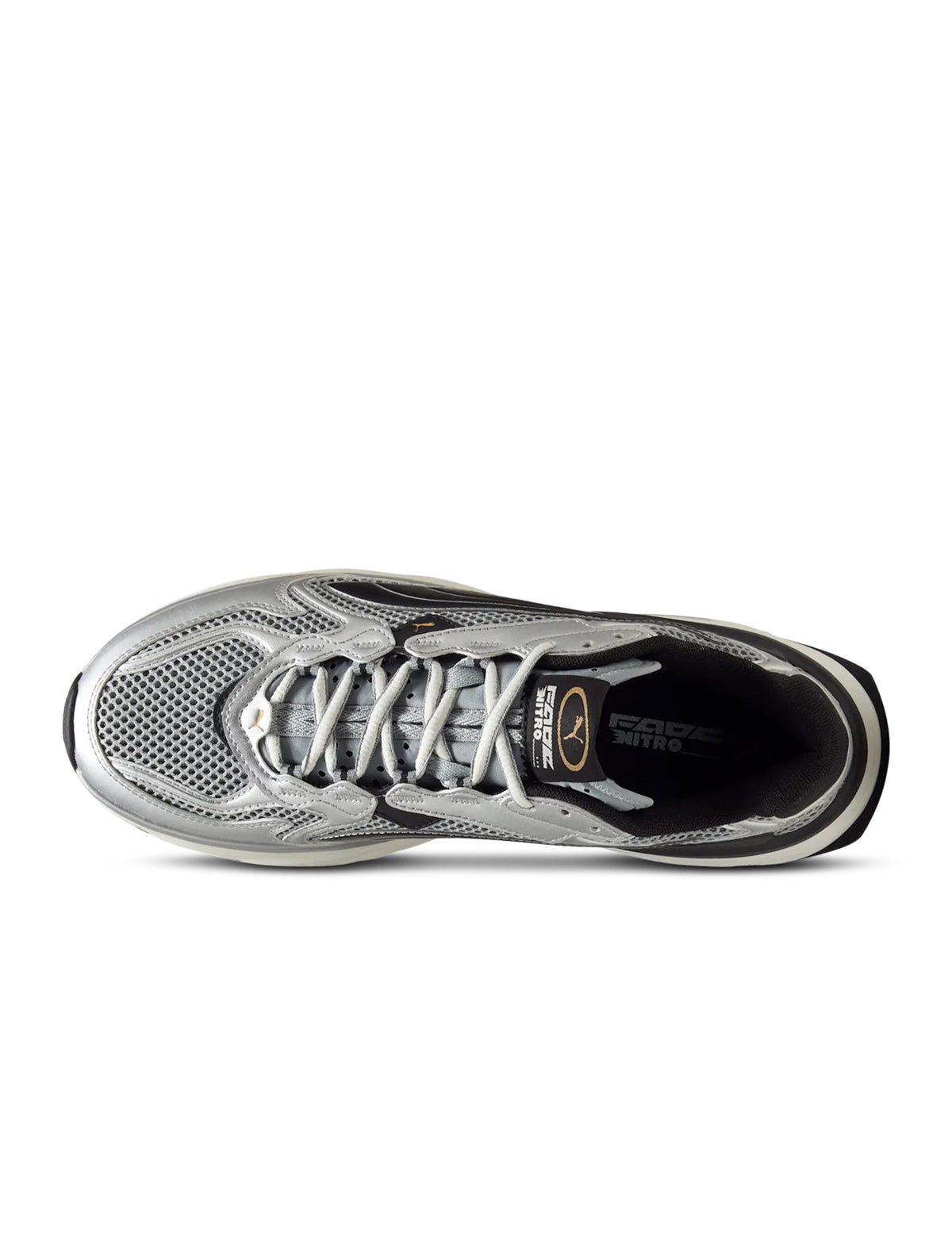Denim Exchange Puma Fade Nitro LS sneakers in silver, men's footwear side view