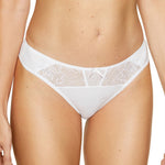 Semi Sheer Thong Panty Gorteks Pamela White-0