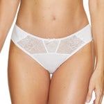 Gorteks Pamela White Semi Sheer Low Rise Bikini Panty-0