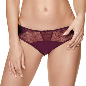Gorteks Pamela Aubergine Semi Sheer Low Rise Bikini Panty-0