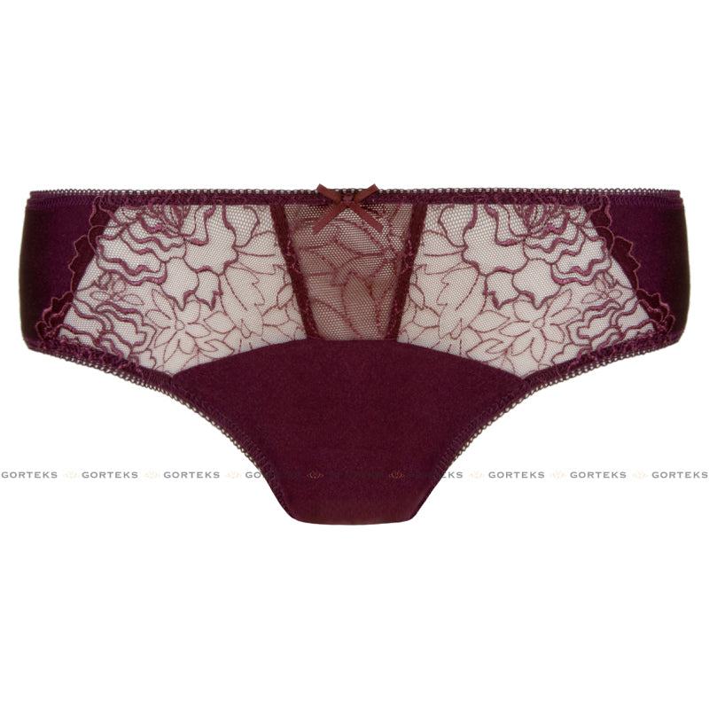 Gorteks Pamela Aubergine Semi Sheer Low Rise Bikini Panty-2