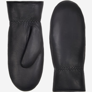 Paris (black) – Sheepskin leather mittens with lambswool lining and touchscreen feature