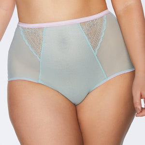 Kinga Pastellove Sheer High Waist Tulle Brief Panty-0